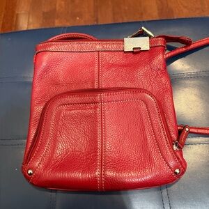 Tignanello Cherry Red Shoulder Bag